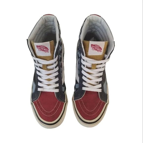 Vans Blue Red Sk8 Hi #38 Reissue 50th Anniversary Skate Sneakers W7.5 M6 - Picture 14 of 16